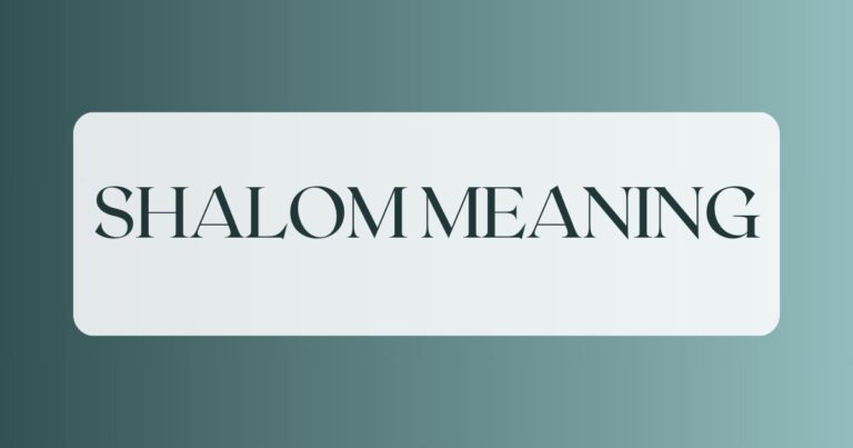 shalom meaning