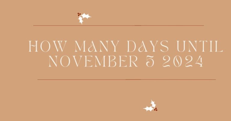 how many days until november 5 2024