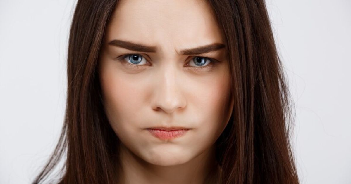 furrowed brow
