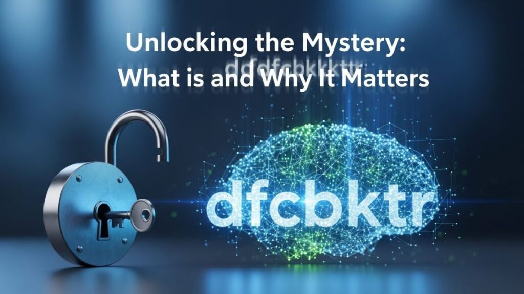 Unlocking the Mystery: What is dfcbktr and Why It Matters